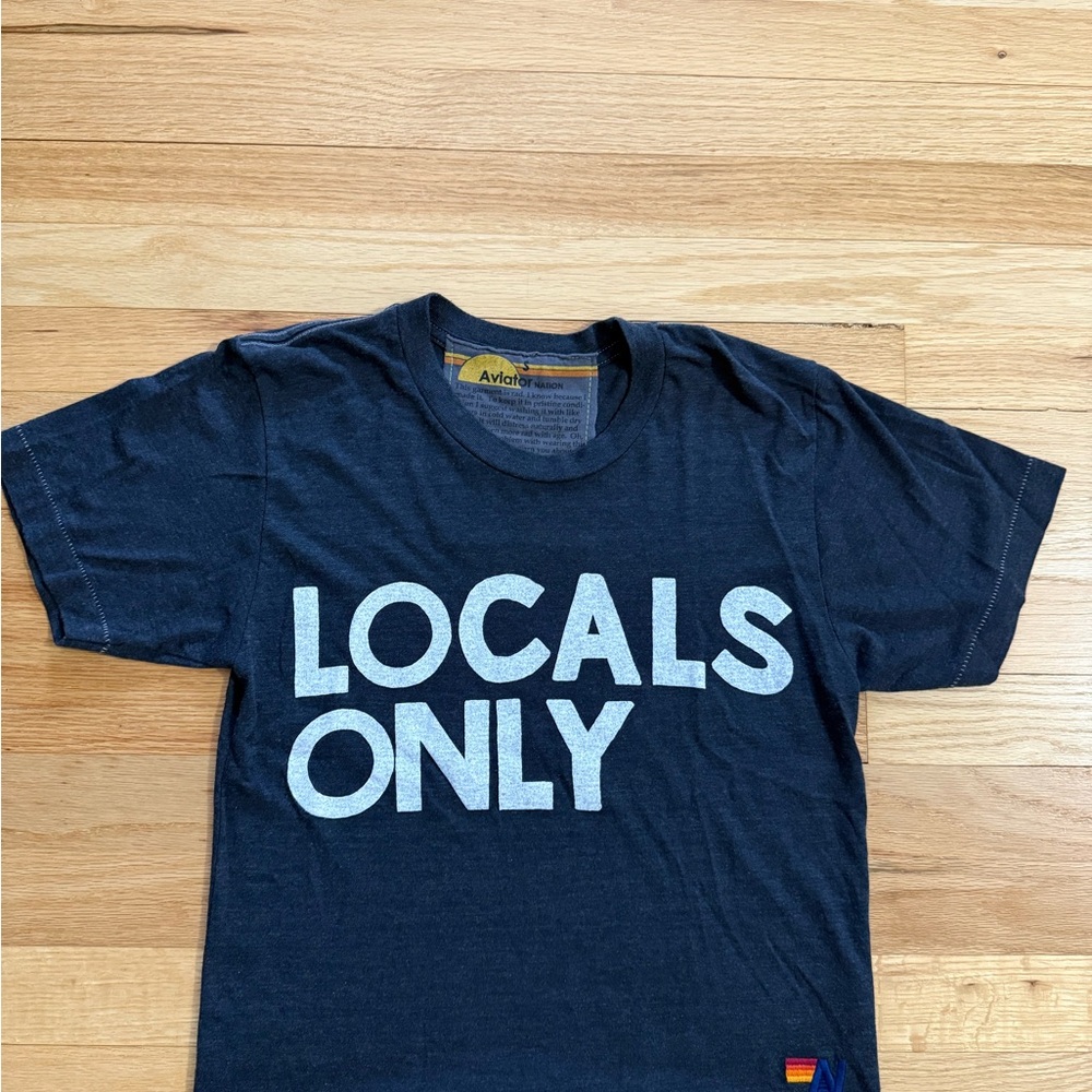 Aviator Nation Navy 'Locals Only' Tee